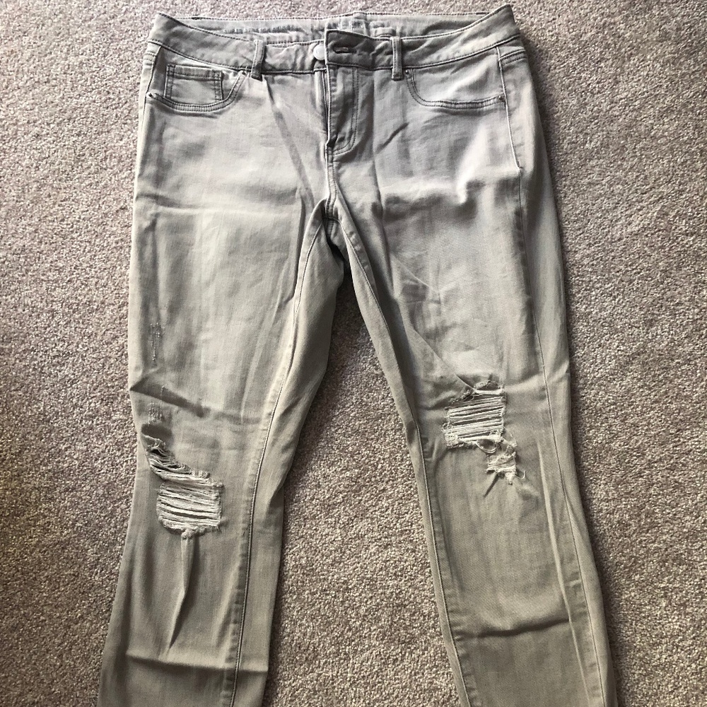 Grey Lane Bryant Super Stretch Skinny Jeans